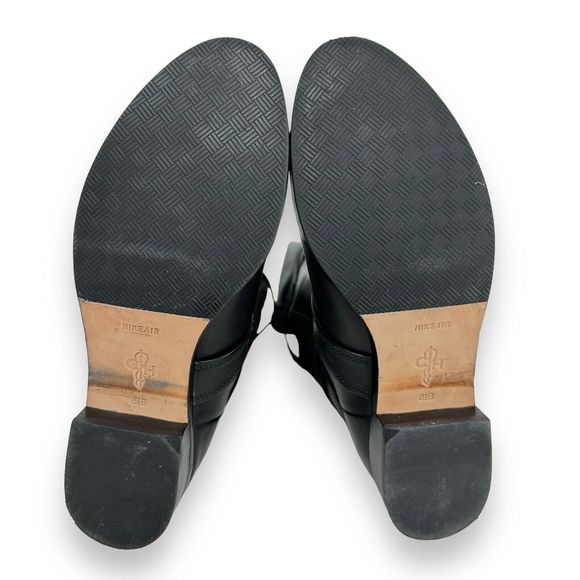 COLE HAAN Riding Boot Sz 8.5 Whitley Black Leather NikeAir Tall Knee High Buckle - Picture 6 of 14